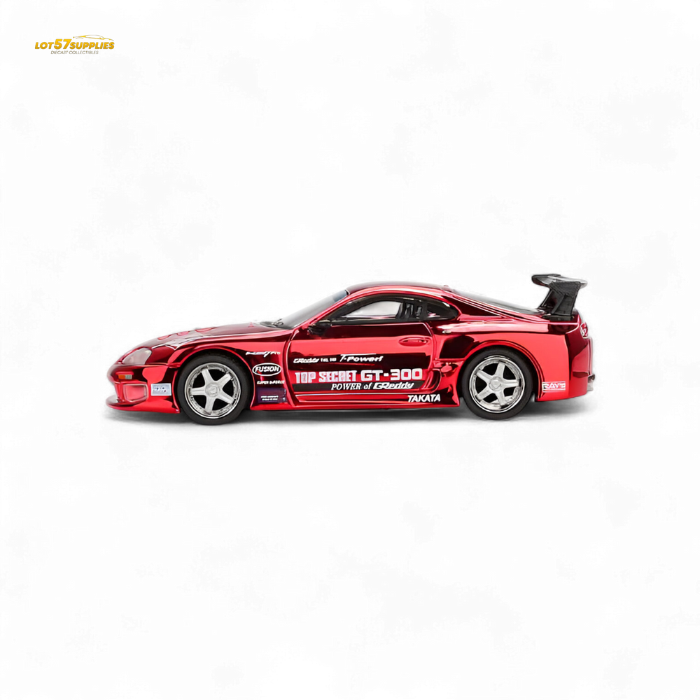 (Pre-Order) Mini-GT Toyota Supra (A80) Top Secret GT-300 - Top Secret Red Chrome 1:64 #1132 (ONLINE ORDER ONLY)