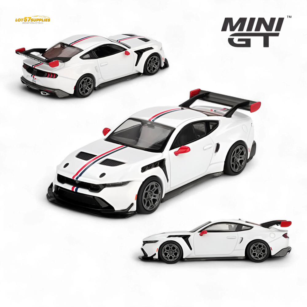 (Pre-Order) MiniGT Ford Mustang GTD Spirit of America - White 1:64 (ONLINE ORDER ONLY)