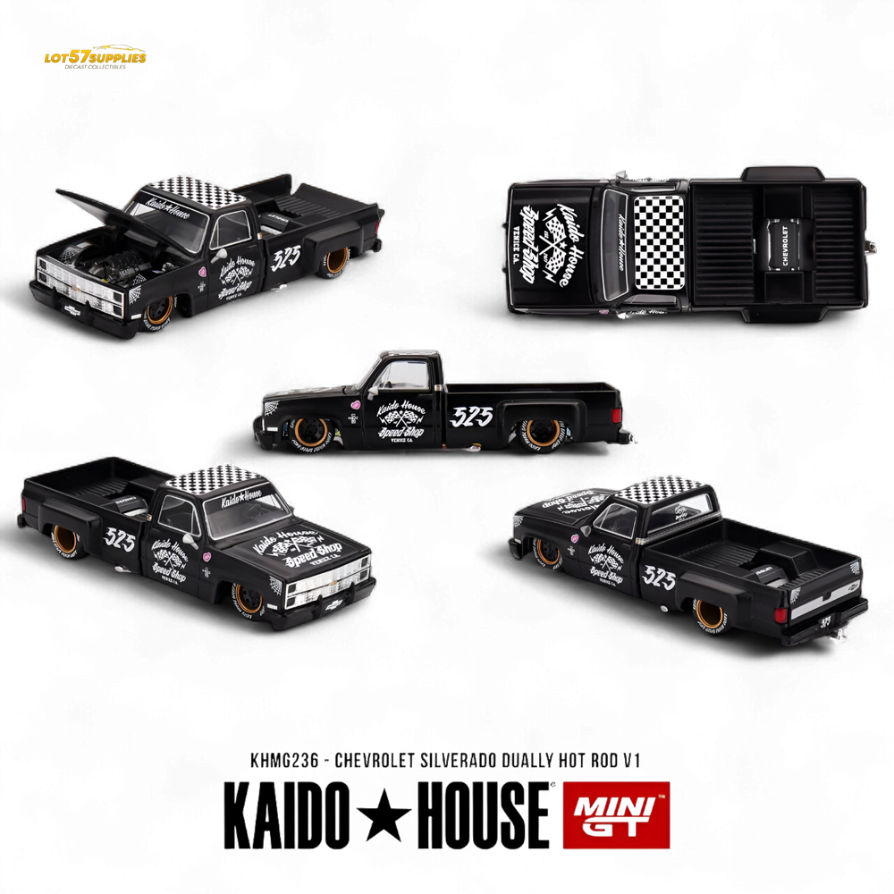 (Pre-Order) KAIDO Chevrolet Silverado Dually Hot Rod V1 - Hot Rod V1 1:64 (ONLINE ORDER ONLY)