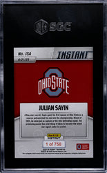 Graded 2025 Panini Instant NIL Julian Sayin #JSA Rookie RC Football Card SGC 9 Mint