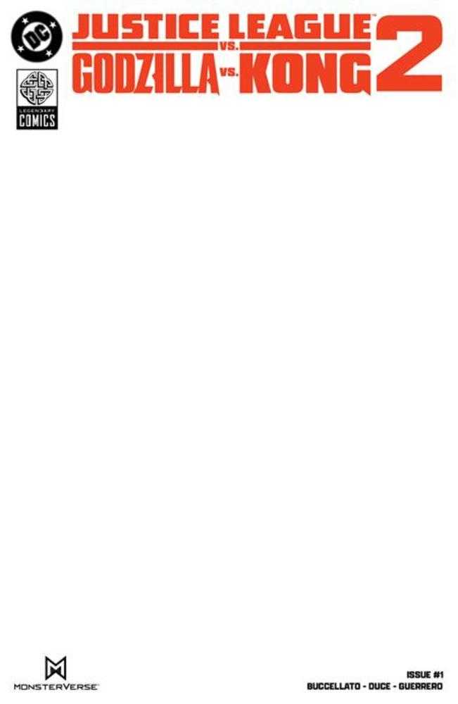 Justice League vs Godzilla vs Kong 2 #1 (Of 7) Cover F Blank Card Stock Variant (Online Order Only)