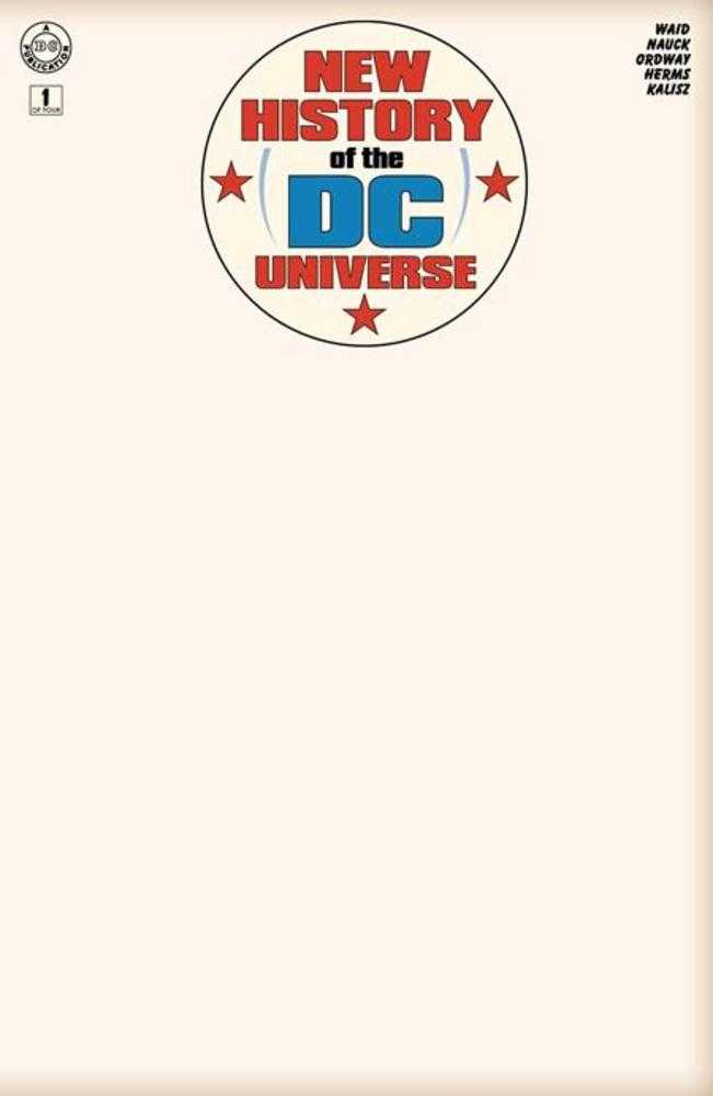 New History Of The DC Universe #1 (Of 4) Cover G Blank Card Stock Variant (Online Order Only)