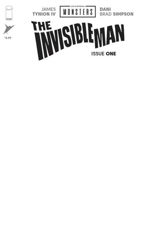 Universal Monsters The Invisible Man #1 (Of 4) Cover H Blank Sketch Variant (ONLINE ORDER ONLY)