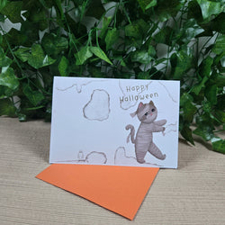 Halloween Cat Mummy Card (ONLINE ORDER ONLY)