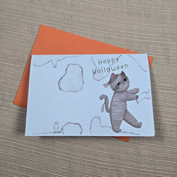 Halloween Cat Mummy Card (ONLINE ORDER ONLY)