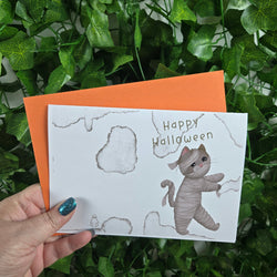 Halloween Cat Mummy Card (ONLINE ORDER ONLY)