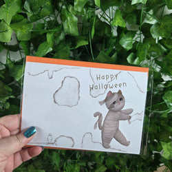 Halloween Cat Mummy Card (ONLINE ORDER ONLY)