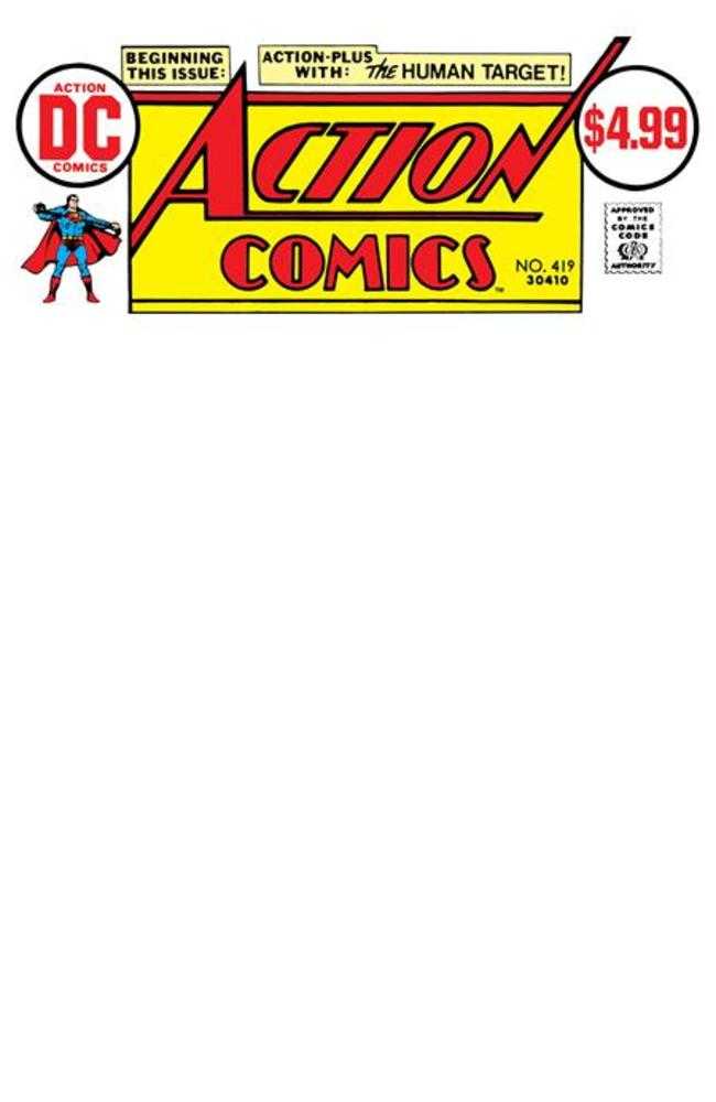 Action Comics #419 Facsimile Edition Cover C Blank Card Stock Variant (ONLINE ORDER ONLY)