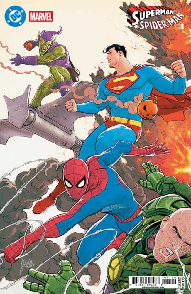 DC Marvel Superman Spider-Man #1 (One Shot) Cover J Mikel Janin Superman & Spider-Man vs Lex Luthor & Green Goblin Card Stock Variant (ONLINE ORDER ONLY)