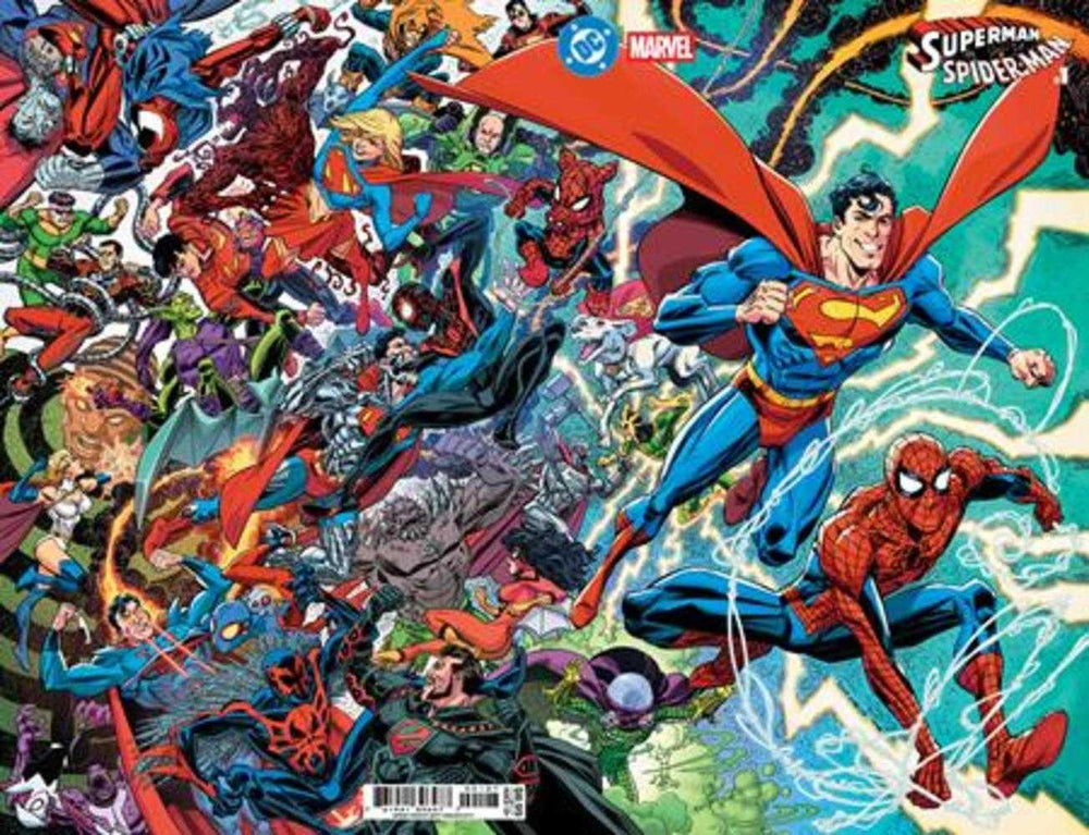 DC Marvel Superman Spider-Man #1 (One Shot) Cover O Scott Koblish Supermans & Spider Mans Card Stock Variant (ONLINE ORDER ONLY)