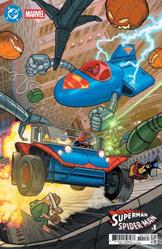DC Marvel Superman Spider-Man #1 (One Shot) Cover T Evan Doc Shaner Supermobile & Spider Mobile Card Stock Variant (ONLINE ORDER ONLY)