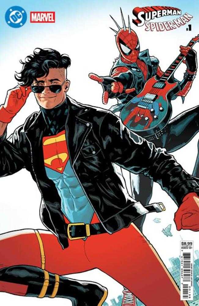 DC Marvel Superman Spider-Man #1 (One Shot) Cover U Jeff Spokes Superboy 90 S & Spider Punk Card Stock Variant (ONLINE ORDER ONLY)