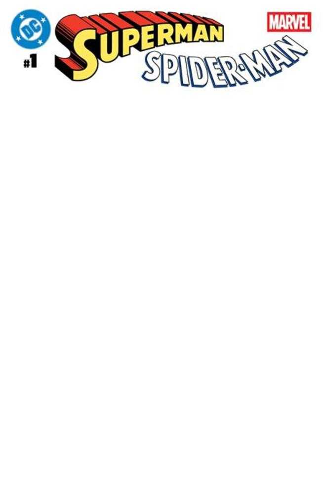 DC Marvel Superman Spider-Man #1 (One Shot) Cover Z Blank Card Stock Variant (ONLINE ORDER ONLY)