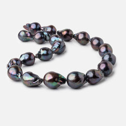 13-16mm Iridescent Peacock Ultra Baroque Freshwater Pearls 16.5 inch 20 pieces AA (ONLINE ORDER ONLY)