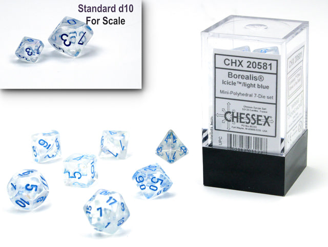 Borealis® Mini-Polyhedral Icicle™/light blue Luminary™ 7-Die Set (Mini Poly Release 1) (Online Only)