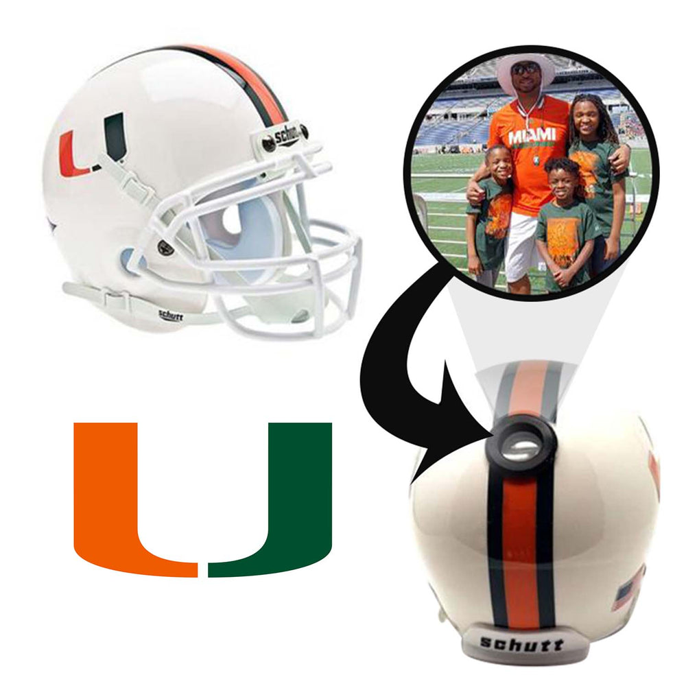 Miami Hurricanes College Football Collectible Mini Helmet - Picture Inside (Online Order Only) (ONLINE ORDER ONLY)