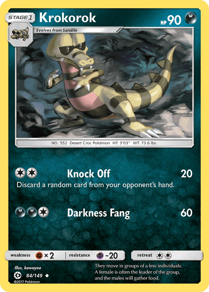 Krokorok (84/149) [Sun & Moon: Base Set] (Online Only)