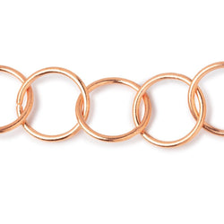 20mm Copper Plain Round Link Chain (ONLINE ORDER ONLY)