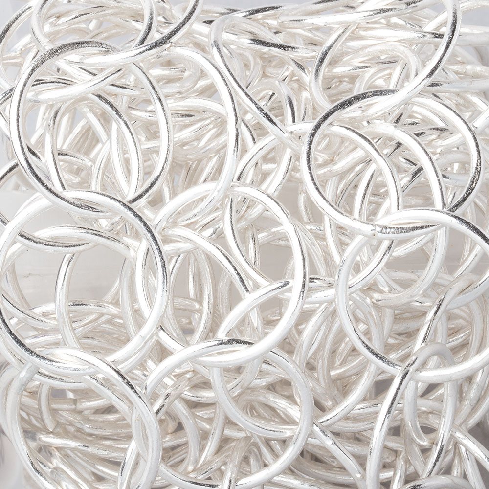 20mm Silver plated Plain Round Link Chain by the foot (ONLINE ORDER ONLY)