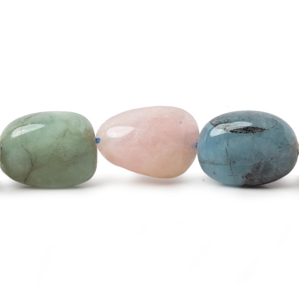 20x14-23x14mm Multi Beryl straight drilled plain nuggets 16 inch 17 beads (ONLINE ORDER ONLY)