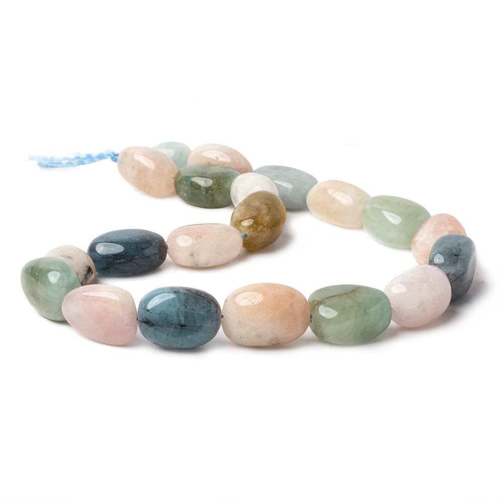 20x14-23x14mm Multi Beryl straight drilled plain nuggets 16 inch 17 beads (ONLINE ORDER ONLY)
