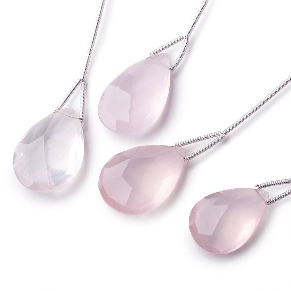 20x14-25x15mm Rose Quartz Faceted Pear Focal 1 Bead (ONLINE ORDER ONLY)