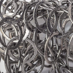 20x17mm Black Gold plated Brushed Oval Link Chain by the foot