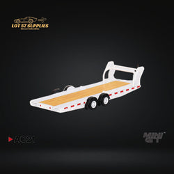 Mini-GT Car Hauler Trailer White #AC21 1:64 MGTAC21 (ONLINE ORDER ONLY)