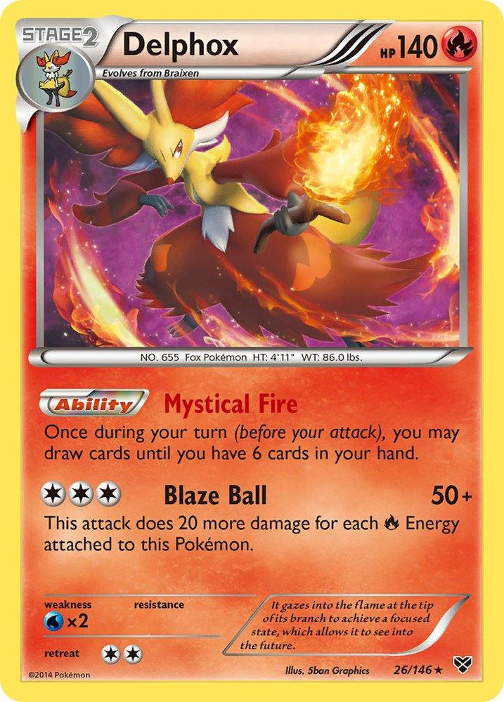 Delphox (26/146) (Cosmos Holo) (Blister Exclusive) [XY: Base Set] (Online Only)