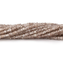 3mm Champagne Zircon faceted rondelles 13.5 inch 210 beads (ONLINE ORDER ONLY)