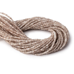 3mm Champagne Zircon faceted rondelles 13.5 inch 210 beads (ONLINE ORDER ONLY)