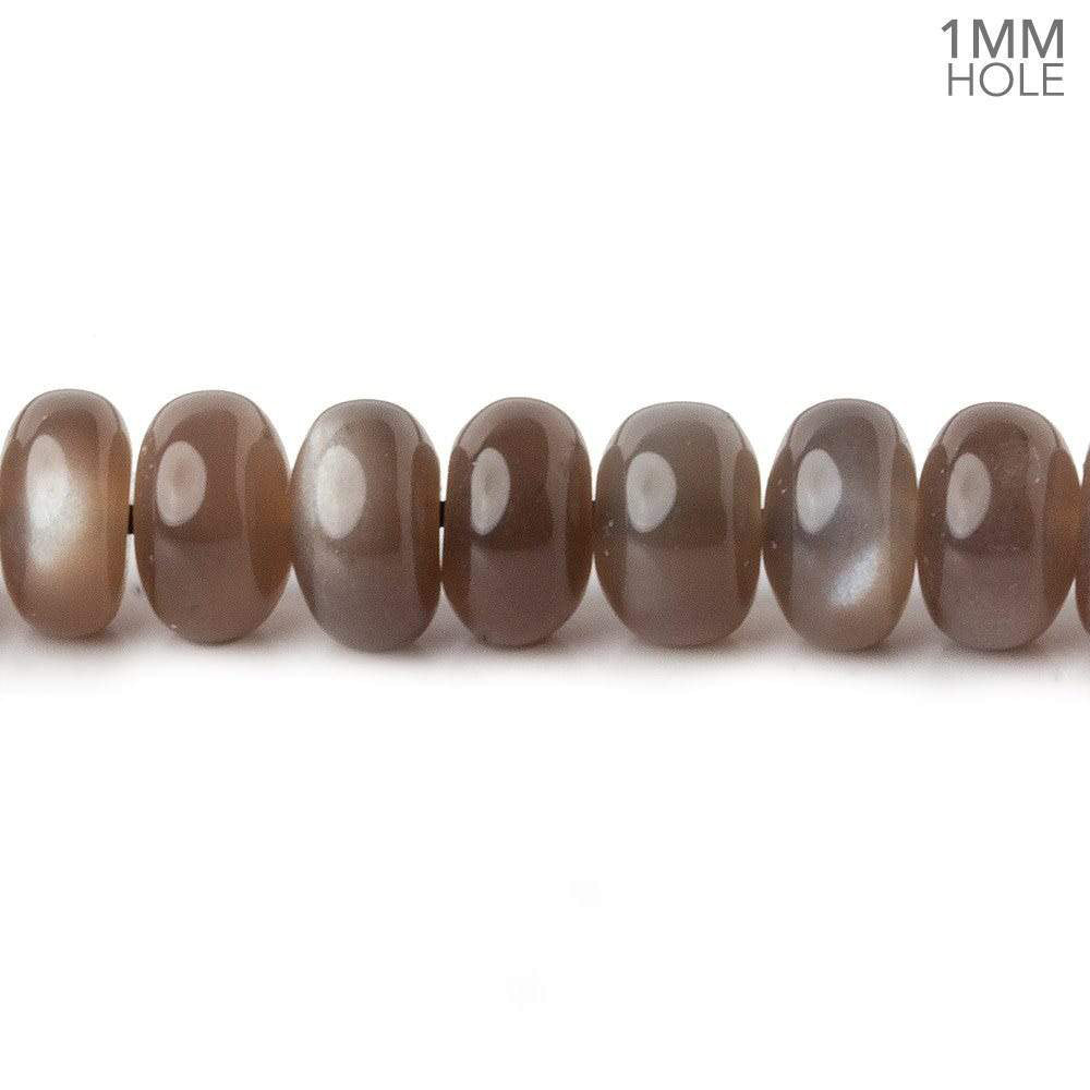 8mm Chocolate Moonstone plain rondelle beads 16 inch 84 pieces 1mm hole AA (ONLINE ORDER ONLY)