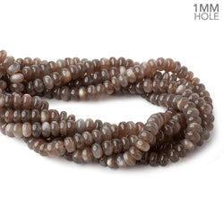 8mm Chocolate Moonstone plain rondelle beads 16 inch 84 pieces 1mm hole AA (ONLINE ORDER ONLY)