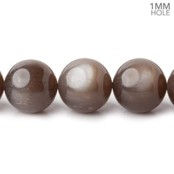 14mm Chocolate Brown Moonstone plain round beads 16 inch 29 pieces 1mm hole AAA (ONLINE ORDER ONLY)