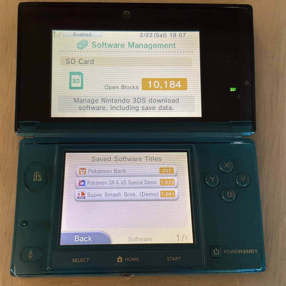 Nintendo 3DS Aqua Blue (PRELOADED GAMES) - Nintendo 3DS (Refurbished) (Online Order Only)