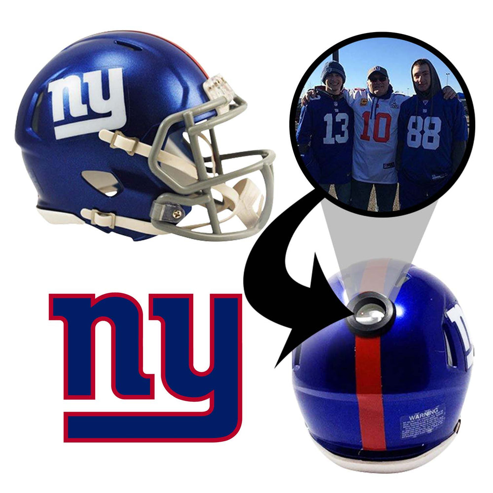 New York Giants NFL Mini Helmet - Picture Inside (Online Order Only) (ONLINE ORDER ONLY)