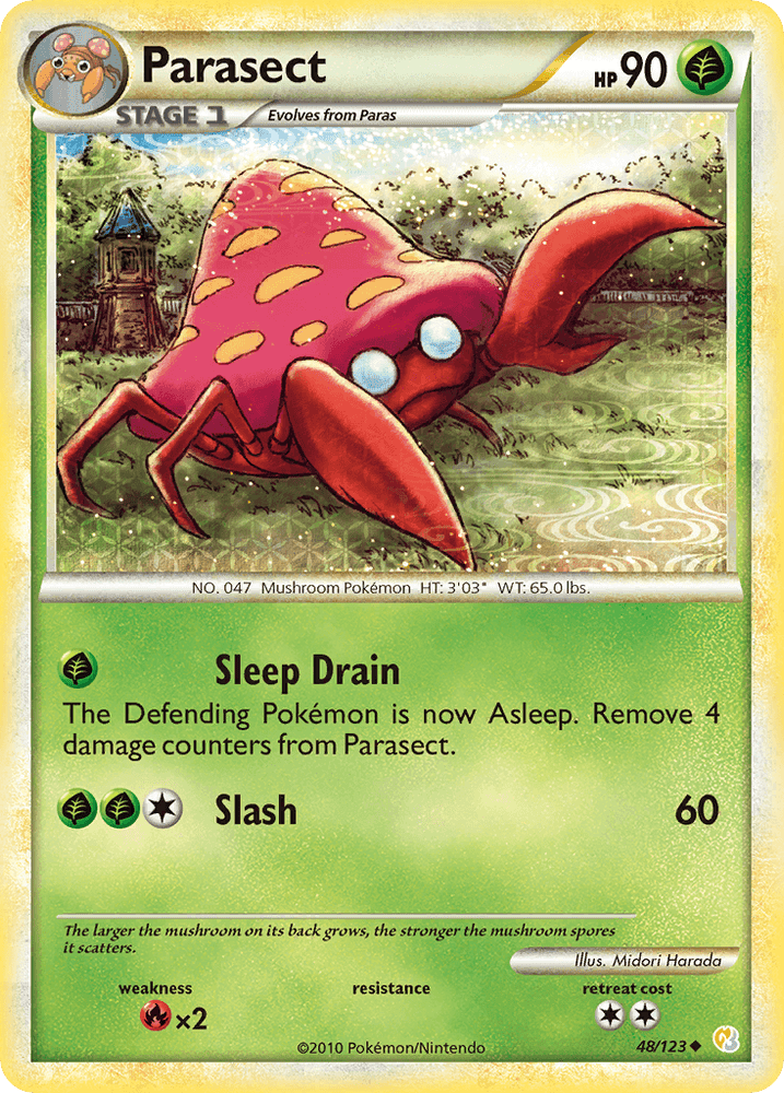 Parasect (48/123) [HeartGold & SoulSilver: Base Set] (Online Only)