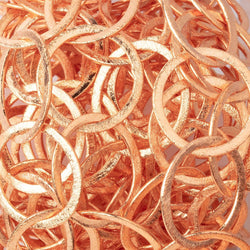 21mm and 23x21mm Copper Brushed Round & Oval Link Chain