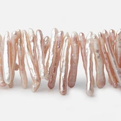 21x4-31x4mm TriColor Top Drilled Biwa Freshwater Pearls 16 inch 115 pieces A (ONLINE ORDER ONLY)