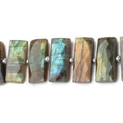 21x9mm Labradorite Side Drill Faceted Rectangle Beads 8 inch 18 pieces (ONLINE ORDER ONLY)