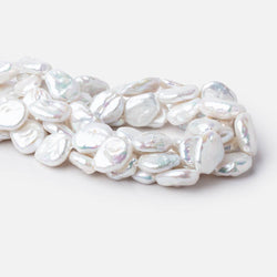 22-24mm Rosé White Flat Baroque Freshwater Pearls 15.5 inch 16 Beads AA (ONLINE ORDER ONLY)