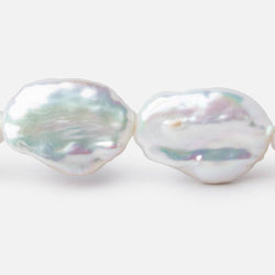 22-24mm Rosé White Flat Baroque Freshwater Pearls 15.5 inch 16 Beads AA (ONLINE ORDER ONLY)
