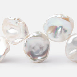 22-25mm Creamy White Ultra Keshi Freshwater Pearls 16 inch 25 Beads AAA (ONLINE ORDER ONLY)