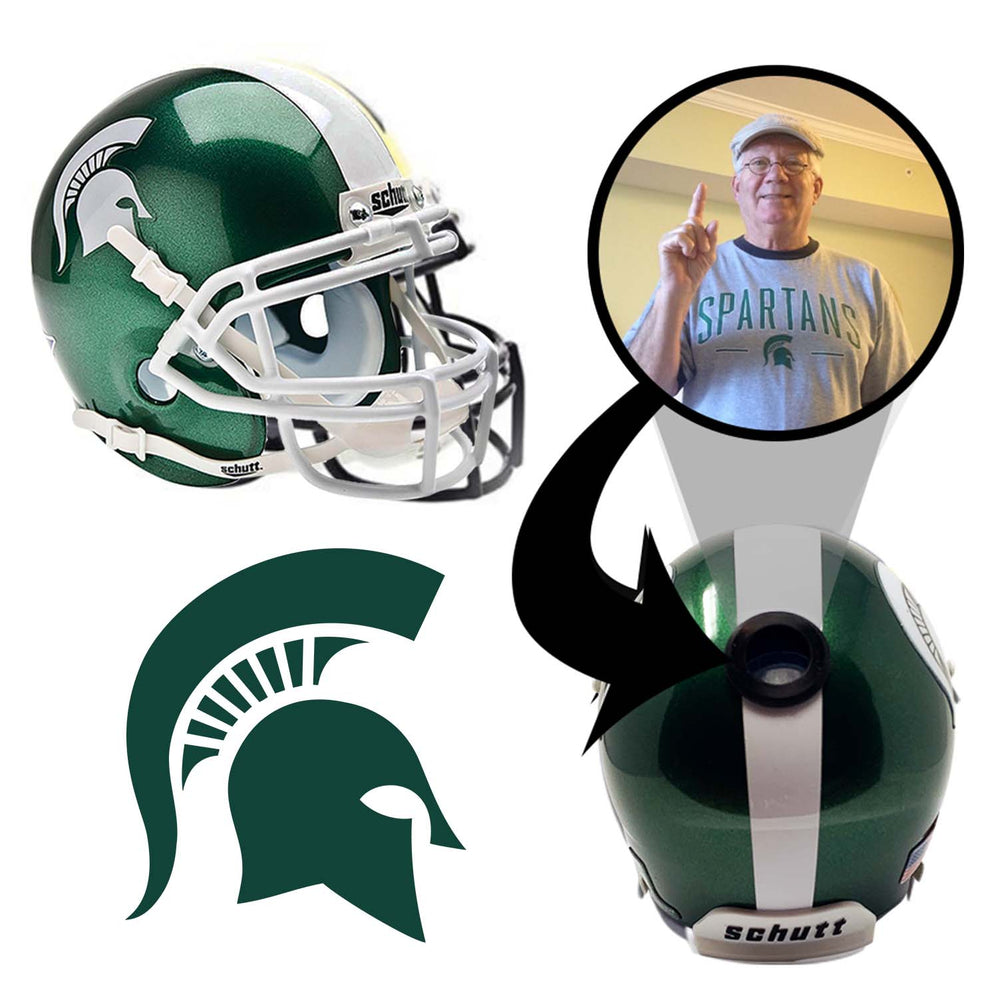 Michigan State Spartans College Football Collectible Mini Helmet - Picture Inside (Online Order Only) (ONLINE ORDER ONLY)