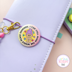 Bejeweled Trolls| Badge|  Pin Back Button (ONLINE ORDER ONLY)