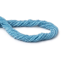 2.2mm Aquamarine Micro Faceted Rounds 12.5 inch 156 Beads (ONLINE ORDER ONLY)