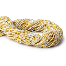 2.2mm Golden Mother of Pearl Shell Micro Faceted Rounds 12.5 inch 150 Beads (ONLINE ORDER ONLY)