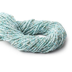 2.2mm Larimar Micro Faceted Round Beads 12.25 inch 136 pieces AA (ONLINE ORDER ONLY)