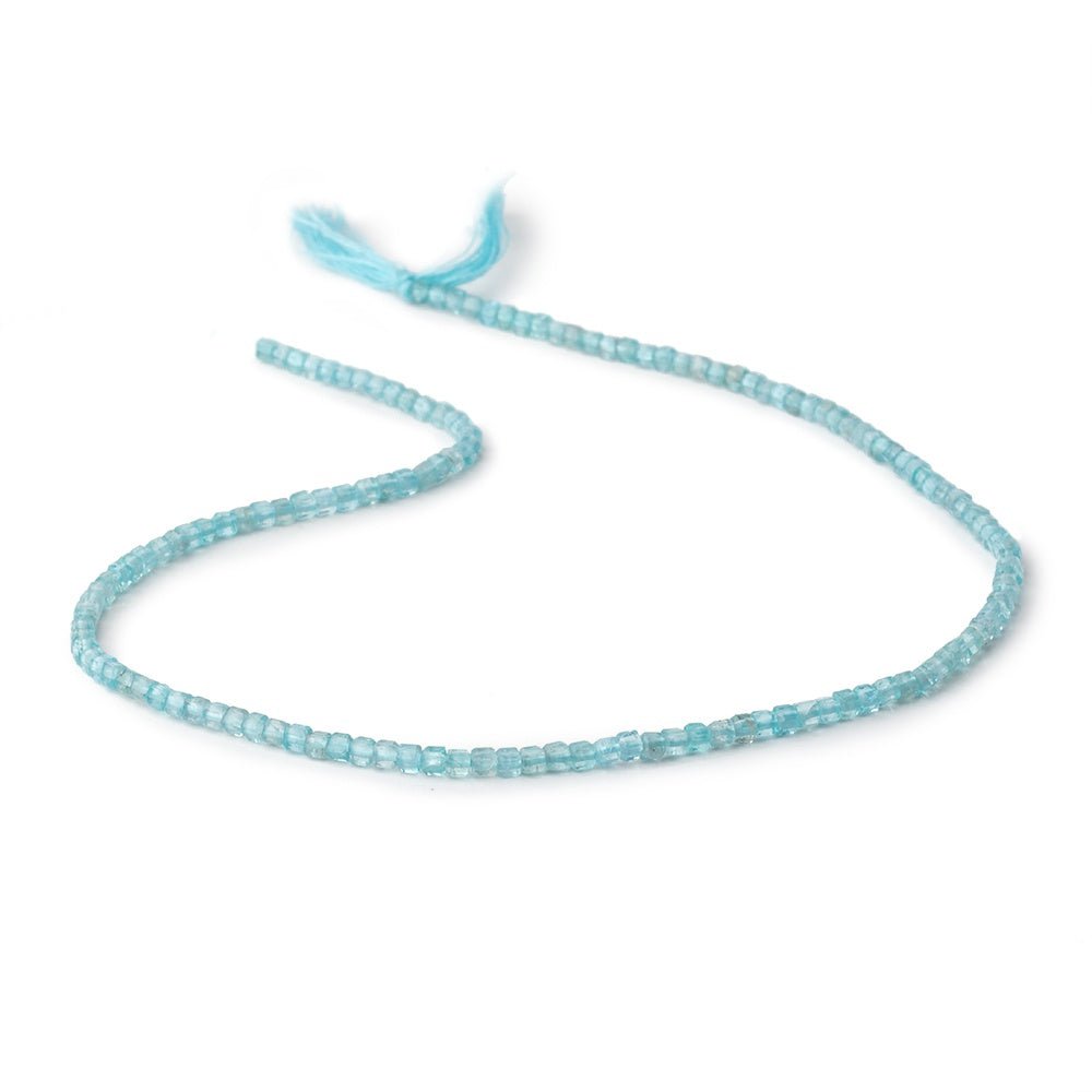2.2mm Pool Blue Apatite Micro Faceted Cube Beads 12.5 inch 138 pieces (ONLINE ORDER ONLY)