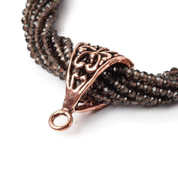 22x12mm Lotus Antiqued Copper Bail Finding Set of 2